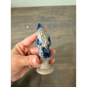 Vintage Rowe Pottery Santa Claus Christmas Ornament Salt Glazed 3.75"